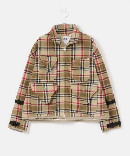 AiE check shirt chef jacket