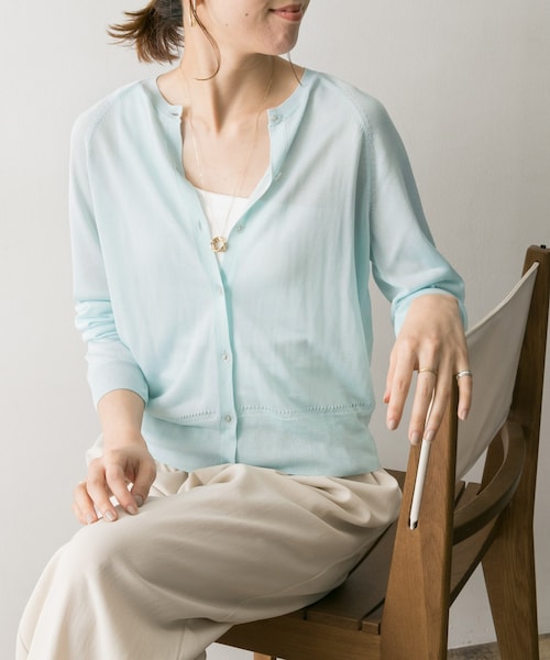 シアーニットカーディガンCELFORD