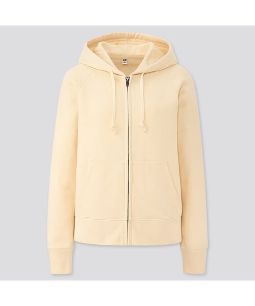 UNIQLO（ユニクロ）の「スウェットフルジップパーカ（長袖）（パーカー・レディース・BLACK 09/OFF WHITE 01/GRAY 06/BLUE 63/BLUE 68/BEIGE 31/PINK 10/GREEN 54・XS/XL/S/XXL/M/L/3XL）」の2枚目の写真