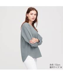 UNIQLO | ワッフルオーバーサイズクルーネックT（長袖）(Tシャツ/カットソー)