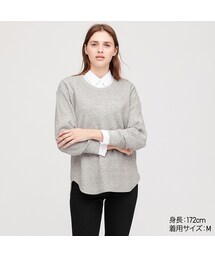 UNIQLO | ワッフルオーバーサイズクルーネックT（長袖）(Tシャツ/カットソー)
