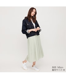 UNIQLO | シフォンプリーツロングスカート（丈短め75～79cm）(スカート)