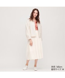 UNIQLO | シフォンプリーツロングスカート（丈短め75～79cm）(スカート)