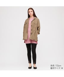 UNIQLO | リブフロントスリットレギンス（10分丈）(レギンス/スパッツ)