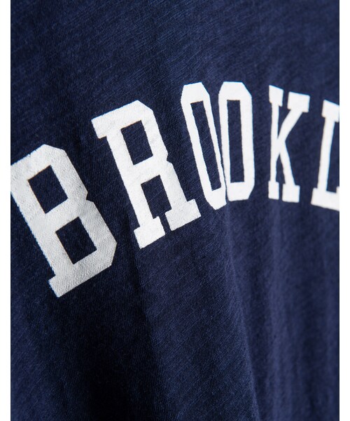 PAZZO（パッゾ）の「MIT BROOKLYN字母百搭T-SHIRT（トップス・レディース・白/丈青・S/M/L）」の7枚目の写真