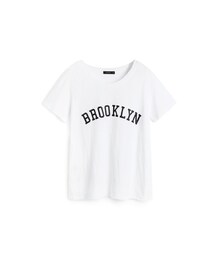 PAZZO | MIT BROOKLYN字母百搭T-SHIRT(トップス)