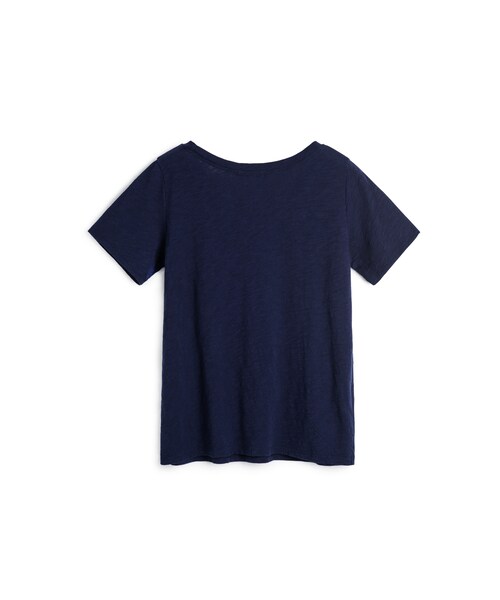PAZZO（パッゾ）の「MIT BROOKLYN字母百搭T-SHIRT（トップス・レディース・白/丈青・S/M/L）」の6枚目の写真