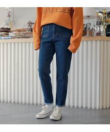 HOTPING | ウエスト内側ゴムフロントポケット裏起毛ジーンズ(デニムパンツ)