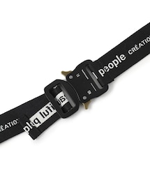 【beautiful people】ロゴバックルベルト　BLACK beautiful people】ロゴバックルベルト BLACK logo buckle belt