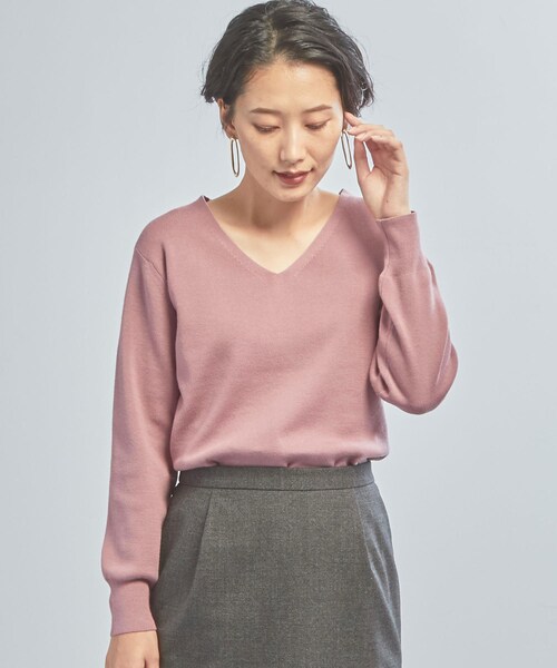 WORK TRIP OUTFITS GREEN LABEL RELAXING(ワークトリップアウトフィッツグリーンレーベル リラクシング)の「【WORK TRIP OUTFITS】CS W/A Vネック 総針 プルオーバーニット(その他・レディース・その他・FREE)」の3枚目の写真