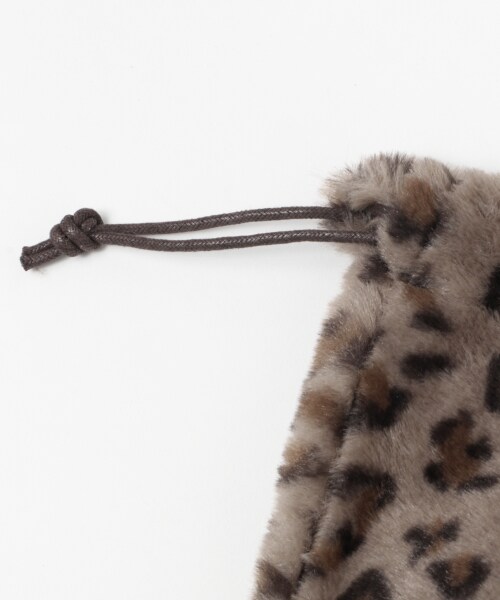 studio CLIP（スタディオクリップ）の「アソートファー巾着バッグ（バッグ・レオパード/アイボリー/マスタード）」の11枚目の写真