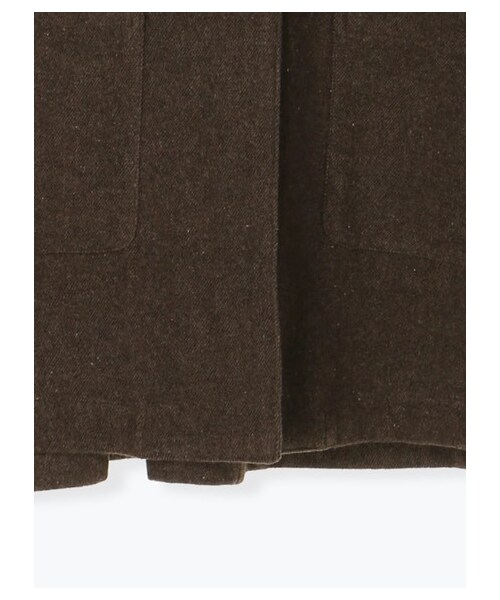 Samansa Mos2（サマンサ モスモス）の「≪USED≫ウール混ノーカラージャケット（ジャケット/アウター・アイボリー/ブラック/ブラウン・F）」の5枚目の写真