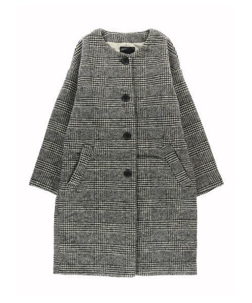 AMERICAN HOLIC(アメリカンホリック)の「ノーカラーフロントボタンコート(ジャケット/アウター・グレー/ブラックウォッチグリーン/グレンチェック・M/L)」の21枚目の写真