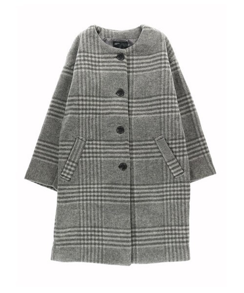 AMERICAN HOLIC(アメリカンホリック)の「ノーカラーフロントボタンコート(ジャケット/アウター・グレー/ブラックウォッチグリーン/グレンチェック・M/L)」の19枚目の写真