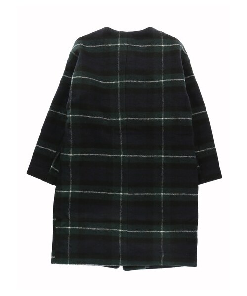 AMERICAN HOLIC(アメリカンホリック)の「ノーカラーフロントボタンコート(ジャケット/アウター・グレー/ブラックウォッチグリーン/グレンチェック・M/L)」の15枚目の写真