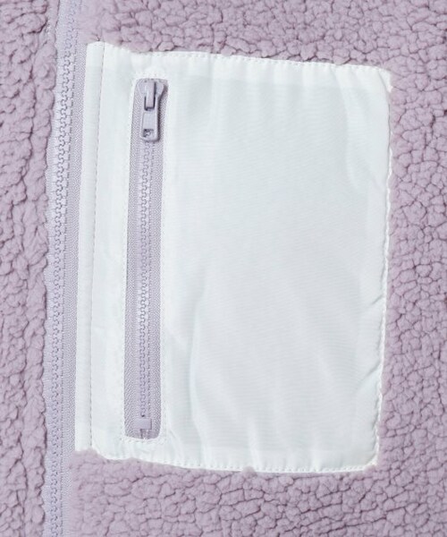 RAY CASSIN（レイカズン）の「配色ボアフードブルゾン（ジャケット/アウター・レディース・ブラウン/生成/ラベンダー・FREE）」の10枚目の写真