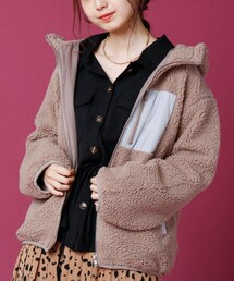 RAY CASSIN | 配色ボアフードブルゾン(ジャケット/アウター)