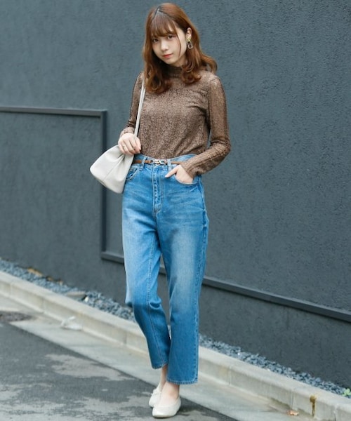 RAY CASSIN（レイカズン）の「立体レース長袖プルオーバー（トップス・レディース・黒/ブルー/ブラウン/オフ白・FREE）」の19枚目の写真