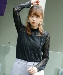 RAY CASSIN | 立体レース長袖プルオーバー(トップス)