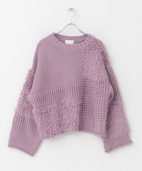 KBF（ケイビーエフ）の「フリンジMIXニット（その他・レディース・PURPLE/IVORY/BROWN・one）」の17枚目の写真
