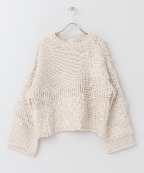 KBF（ケイビーエフ）の「フリンジMIXニット（その他・レディース・PURPLE/IVORY/BROWN・one）」の16枚目の写真