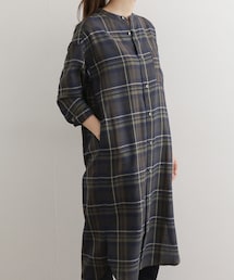 LE GLAZIK（ルグラジック）の「Le GLAZIK ノーカラーチェックシャツ