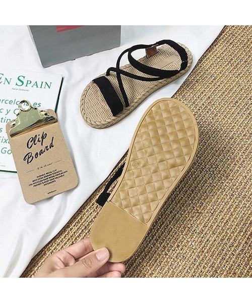 no brand（ノーブランド）の「レディース フラットサンダル