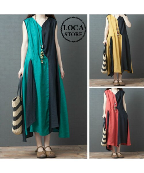 No Brand ノーブランド の レディース ストライプ柄 ワンピース アシンメトリーデザイン ゆったりシルエット 半袖 韓国ファッション Dct ワンピース Wear