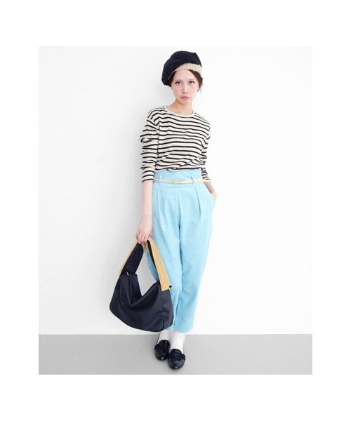 KBF（ケイビーエフ）の「コーデュロイタックパンツ（パンツ・レディース・WHITE/L.BLUE/WINE・36/38）」の10枚目の写真