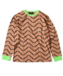 ALDIES | Zig Long T(Brown)(Tシャツ/カットソー)