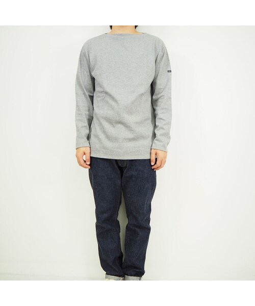 SAINT JAMES（セントジェームス）の「OUESSANT "SOLID" [ GRIS(GRY) ]（Tシャツ/カットソー・レディース・その他）」の2枚目の写真