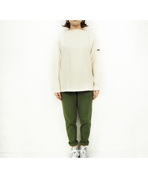 SAINT JAMES（セントジェームス）の「OUESSANT "SOLID" [ ECRU(NAT) ]（Tシャツ/カットソー・レディース・その他）」の3枚目の写真
