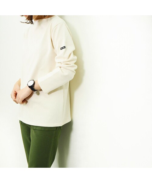 SAINT JAMES（セントジェームス）の「OUESSANT "SOLID" [ ECRU(NAT) ]（Tシャツ/カットソー・レディース・その他）」の5枚目の写真