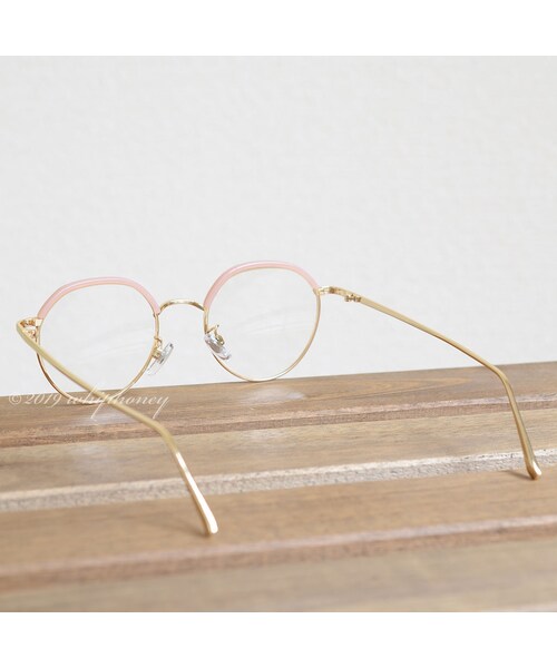 no brand(ノーブランド)の「送料無料 クラウンパント ミルキーピンクフレーム ゴールドボストン 眼鏡 サングラス(サングラス・レディース・その他)」の4枚目の写真