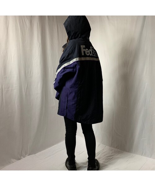 no brand（ノーブランド）の「FedEx navy nylon jacket（ナイロン