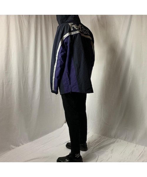 no brand(ノーブランド)の「FedEx navy nylon jacket(ナイロン no brand(ノーブランド)の「FedEx navy nylon jacket(ナイロン