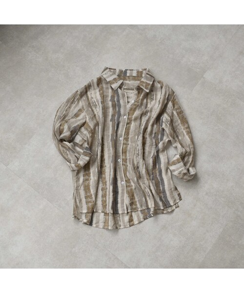 Lavish Gate(ラヴィッシュゲート)の「nh-tops-02116 ペイントストライプシャツ(シャツ/ブラウス・レディース・その他)」の13枚目の写真