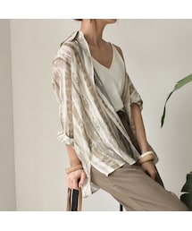 Lavish Gate | nh-tops-02116 ペイントストライプシャツ(シャツ/ブラウス)