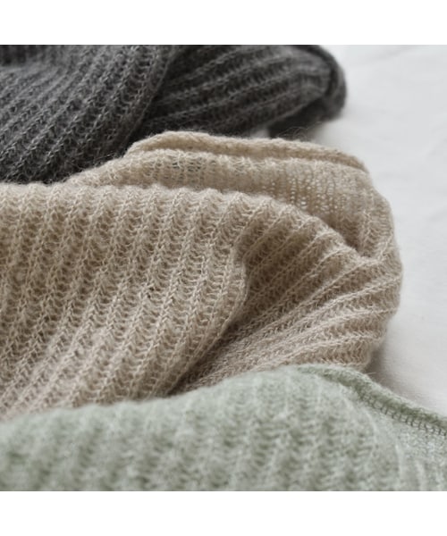 Lavish Gate(ラヴィッシュゲート)の「knit-02061 シアーニット ダスティピンク ピスタチオ モカベージュ グレー(ニット/セーター・レディース・その他)」の12枚目の写真