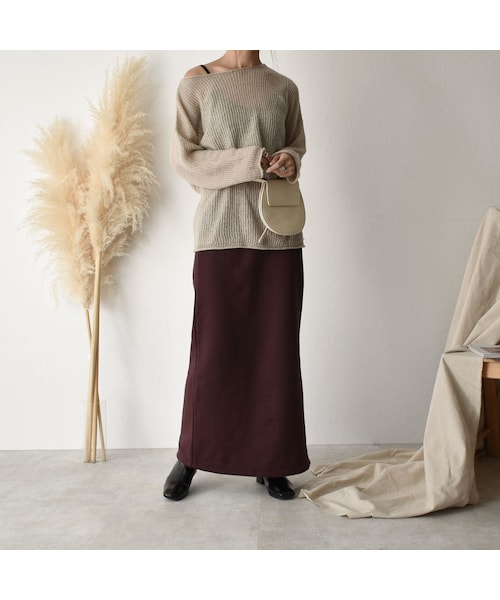 Lavish Gate(ラヴィッシュゲート)の「knit-02061 シアーニット ダスティピンク ピスタチオ モカベージュ グレー(ニット/セーター・レディース・その他)」の3枚目の写真