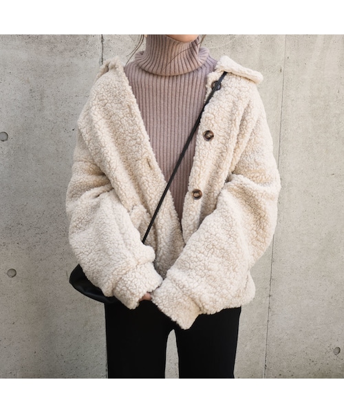 Lavish Gate（ラヴィッシュゲート）の「knit-02062　リブタートルネックニットプルオーバー　オートミール　ダスティパープル　モカベージュ（ニット/セーター・レディース・その他）」の5枚目の写真