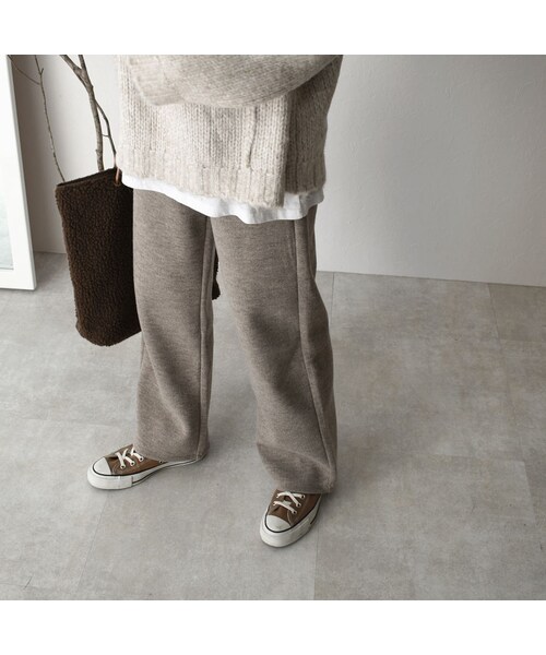 Lavish Gate（ラヴィッシュゲート）の「bottoms-02045　ニットセミワイドパンツ　モカ（その他パンツ・レディース・その他）」の7枚目の写真
