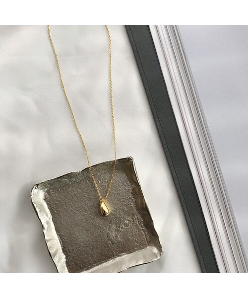 Lavish Gate（ラヴィッシュゲート）の「mb-necklace2-02002　SV925　ドロップトップ　ネックレス　ゴールド（ネックレス・レディース・その他）」の6枚目の写真
