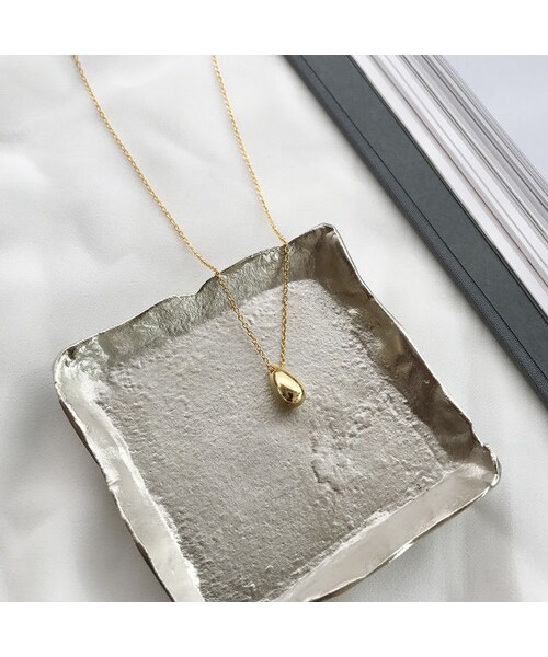 Lavish Gate（ラヴィッシュゲート）の「mb-necklace2-02002　SV925　ドロップトップ　ネックレス　ゴールド（ネックレス・レディース・その他）」の7枚目の写真