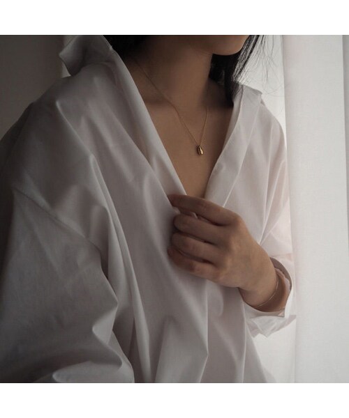 Lavish Gate（ラヴィッシュゲート）の「mb-necklace2-02002　SV925　ドロップトップ　ネックレス　ゴールド（ネックレス・レディース・その他）」の2枚目の写真