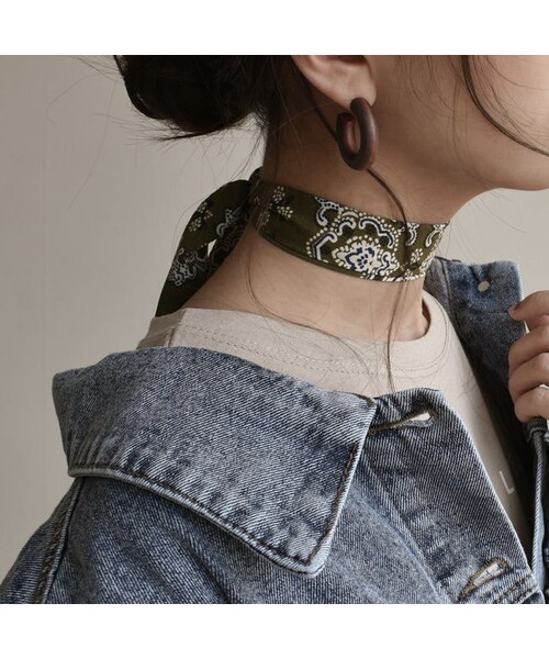 Lavish Gate（ラヴィッシュゲート）の「mb-scarf-02003　エスニック柄ネックスカーフ（バンダナ/スカーフ・レディース・その他）」の4枚目の写真