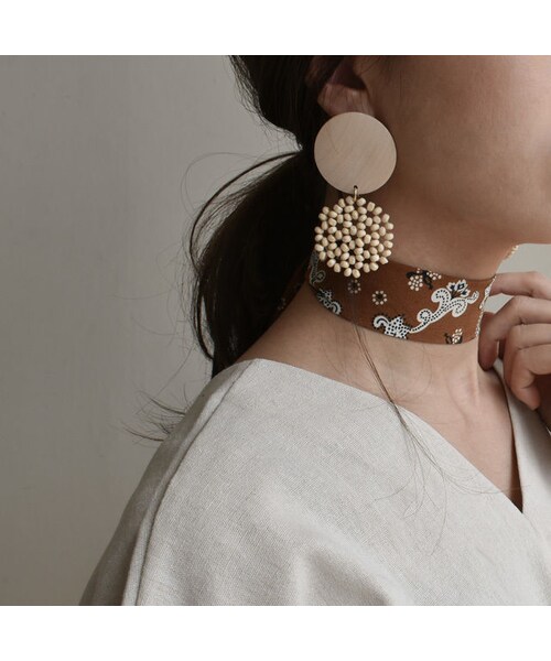 Lavish Gate（ラヴィッシュゲート）の「mb-scarf-02003　エスニック柄ネックスカーフ（バンダナ/スカーフ・レディース・その他）」の3枚目の写真