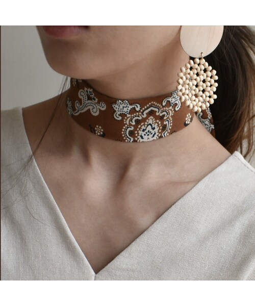 Lavish Gate（ラヴィッシュゲート）の「mb-scarf-02003　エスニック柄ネックスカーフ（バンダナ/スカーフ・レディース・その他）」の2枚目の写真