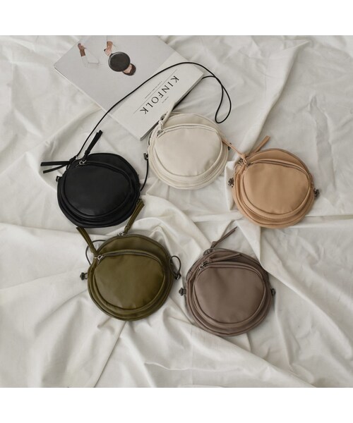 Lavish Gate（ラヴィッシュゲート）の「nh-bag2-02483　エコレザー　ラウンドミニポシェット　ショルダーバッグ（ショルダーバッグ・レディース・その他）」の12枚目の写真