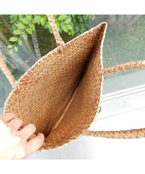 Lavish Gate（ラヴィッシュゲート）の「bag2-02214　ラタンかごバッグ　ウッドパーツ付きトートバッグ（かごバッグ・レディース・その他）」の5枚目の写真